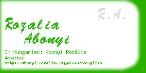 rozalia abonyi business card